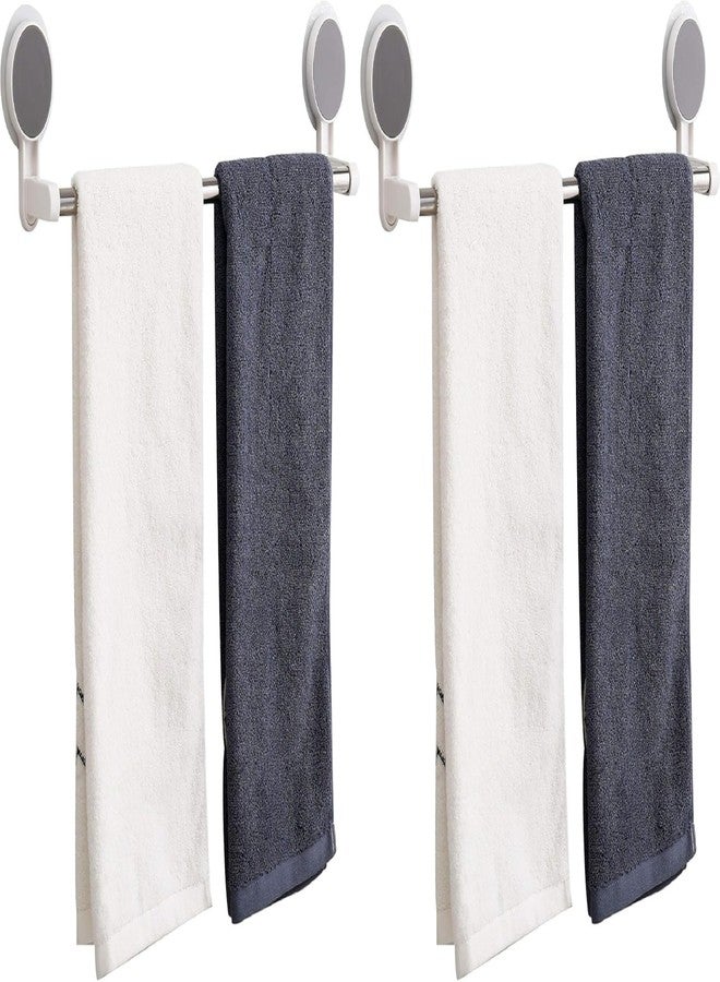 Style Keepers 2-Piece Adhesive Towel Rod Set | No-Drill Bathroom Towel Holder with Strong Suction Base & Stainless-Steel Bar | Rustproof Space-Saving Towel Hanger for Bathroom, Kitchen & Wash Basin - Image 1